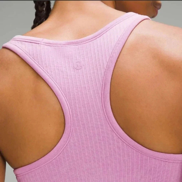 Lululemon Athletica Ebb to Street Cropped Robbed Racerback Tank sz 12 - Picture 3 of 8